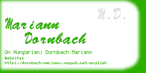 mariann dornbach business card